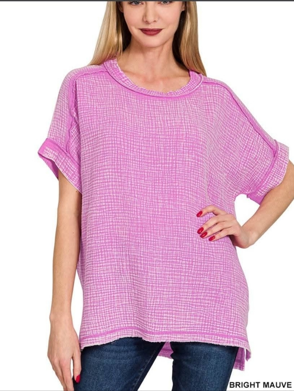 New Zenana Acid Wash Top